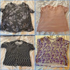 4/$10 women’s 3X short sleeve tops